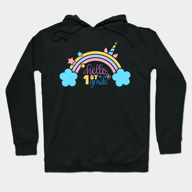 Hello First Grade Hoodie by Artist usha